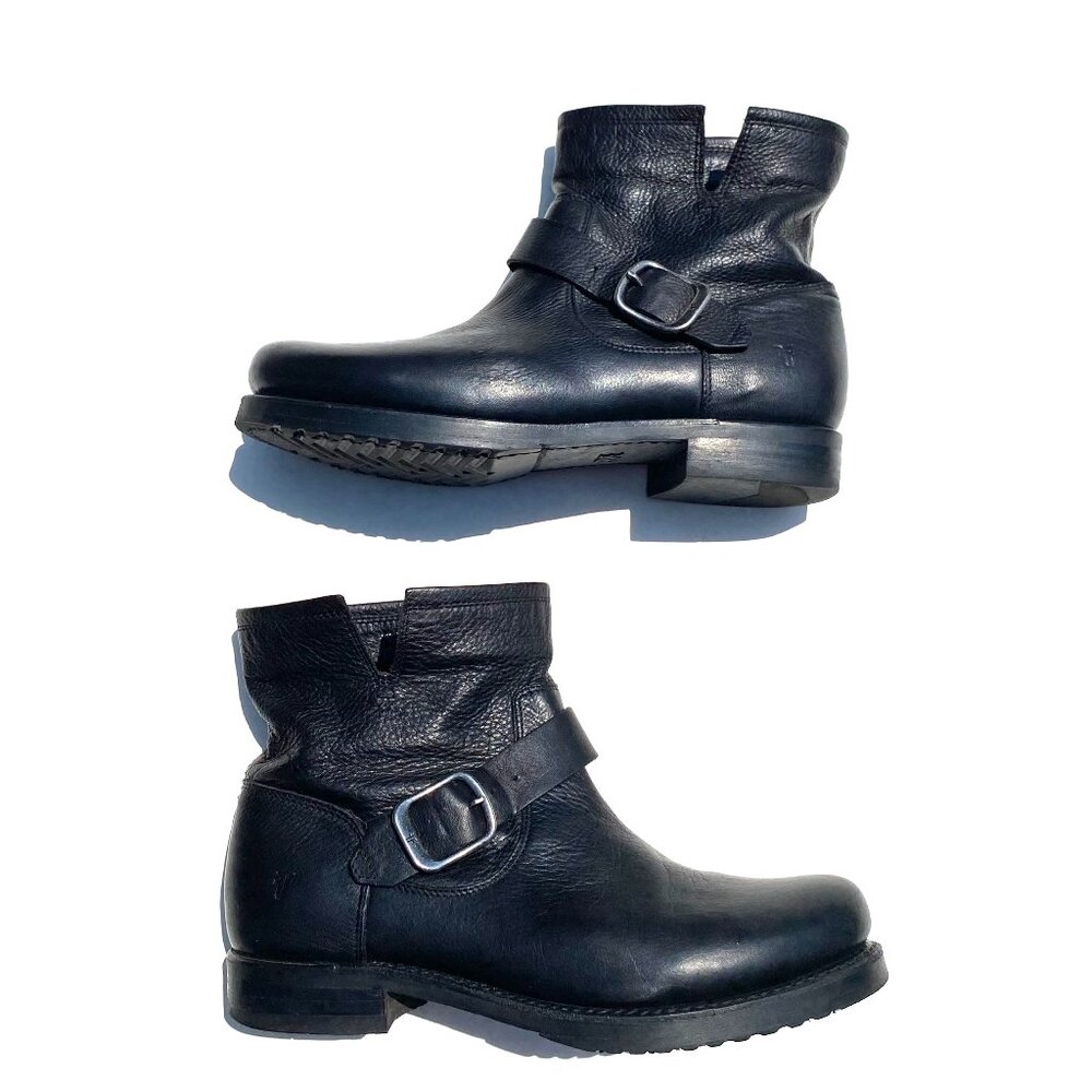 Frye Veronica short pull-on Engineer bootie, size 9.5, excellent used condition!
